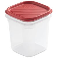 Hermético Top Flex alto, rojo arándano, plástico, 11,7x10x10 cm TATAY, 700 ml