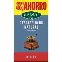 Café molido descafeinado natural BAQUÉ, paquete 400 g