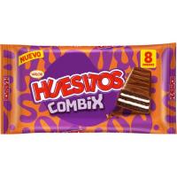 Barrita de chocolate combix leche HUESITOS, pack 8x20 g