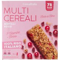 Barritas con almendras y fruta 3 uds CEREALITALIA, caja 96 g