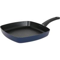 Asador grill Ocean, azul, de aluminio, apto para todo tipo de cocinas SAN PIETRO, 28x28 cm