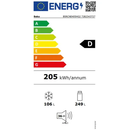 Frigorifico combi inox 60cm gris manhattan B5RCNE405HG2 BEKO