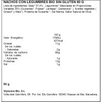 Nachos con legumbres bio sin gluten SOLNATURAL, bolsa 80 g