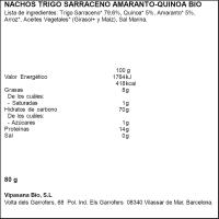 Nachos de trigo sarraceno amaranto bio SOLNATURAL, bolsa 80 g