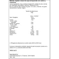 Bebida de soja 0% azúcar VALSOIA, brik 1 litro