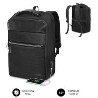 Mochila de 16" negra, business V2 AP SUBBLIM