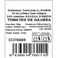 Tomate cherry Sâo Paulo GAUBEA, caja 180 g