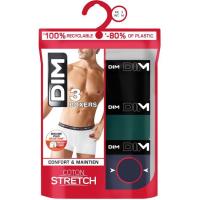 Bóxer hombre algodón elástico, verde jade talla L DIM, pack 3 uds