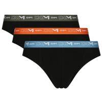 Slip hombre algodón elástico, azul/naranja talla XL DIM, pack 3 uds