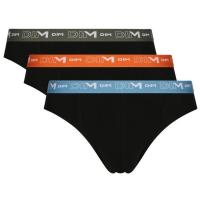 Slip hombre algodón elástico, azul/naranja talla XXL DIM, pack 3 uds