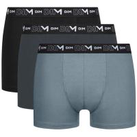 Bóxer hombre algodón elástico, gris/negro talla XXL DIM, pack 3 uds