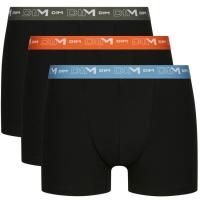 Bóxer hombre algodón elástico, azul/naranja talla M DIM, pack 3 uds