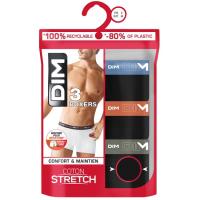 Bóxer hombre algodón elástico, azul/naranja talla XL DIM, pack 3 uds