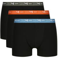 Bóxer hombre algodón elástico, azul/naranja talla XL DIM, pack 3 uds
