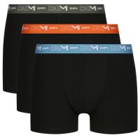 Bóxer hombre algodón elástico, azul/naranja talla XXL DIM, pack 3 uds