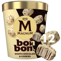 Bon Bon chocolate blanco&cookies MAGNUM, pack 12x17 ml