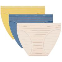 Braga mujer algodón elástico, amarillo/azul talla P DIM, pack 3 uds