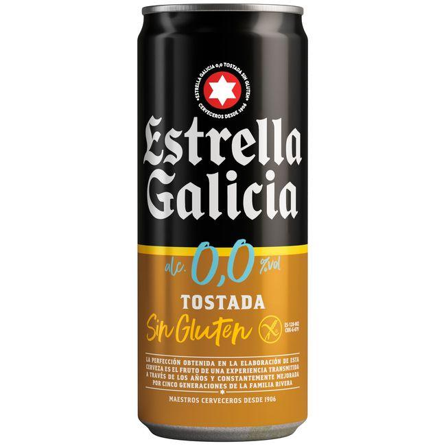 precios Cerveza 0,0 Tostada Sin Gluten Estrella Galicia, Lata 33 Cl en Eroski