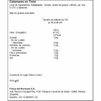 Trozos de pota en tinta RIBEIRA, lata 111 g