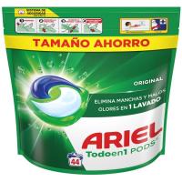 Detergente en cápsulas ARIEL ORIGINAL, bolsa 44 dosis