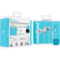 Auriculares blancos metalizados con cable METALLIZED ENERGY SISTEMS