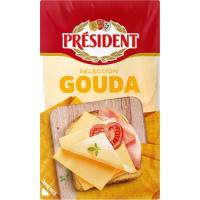 Queso Gouda PRESIDENT, lonchas, bandeja 100 g