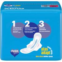 Compresa con alas super plus EVAX COTTONLINE, paquete 12 uds