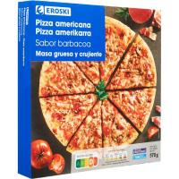 Pizza americana barbacoa EROSKI, caja 570 g