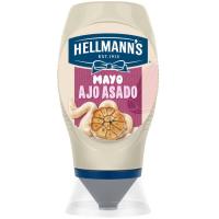 Salsa al ajo asado HELLMANNS, bocabajo 250 ml