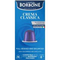 Café crema clásica compatible Nespresso BORBONE, caja 10 uds