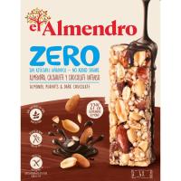 Barritas de chocolate EL ALMENDRO ZERO, caja 120 g