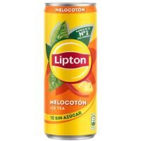 Refresco de té melocotón LIPTON, lata 33 cl