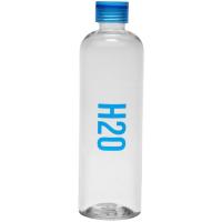 Botella H2O, de poriestireno con tapón en color azul VERSA, 1500 ml