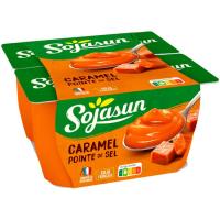 Postre de caramelo al punto de sal SOJASUN, pack 4x100 g