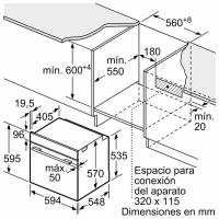 Horno multifunción de 60 cm cristal negro 3HB513CN3 BALAY