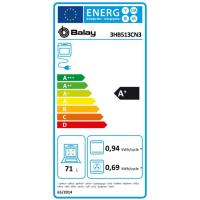Horno multifunción de 60 cm cristal negro 3HB513CN3 BALAY