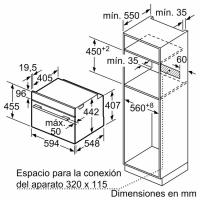 Horno compacto hidrolítico de 60 cm cristal blanco 3CB5159B3 BALAY