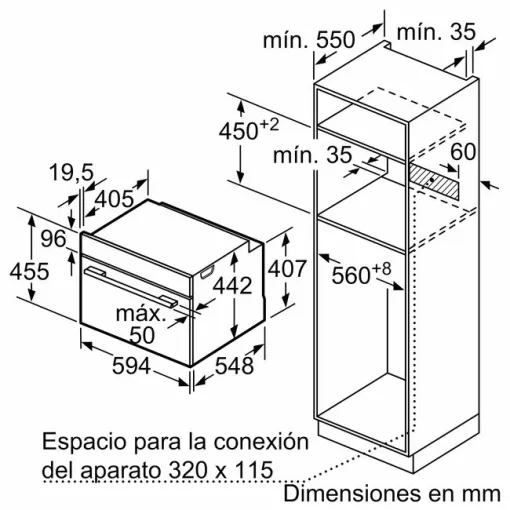 Horno compacto hidrolítico de 60 cm cristal blanco 3CB5159B3 BALAY