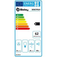 Placa de inducción con extractor integrado de 70 cm sin marco 3EBC976LH BALAY
