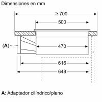 Placa de inducción con extractor integrado de 60 cm sin marco 3EBC963ER BALAY