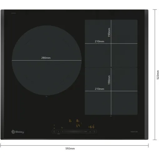 Placa de inducción de 60 cm negro sin marco 3EB968LH BALAY