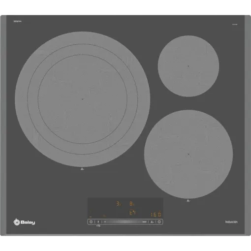 Placa de inducción de 60 cm gris antracita sin marco 3EB967AH BALAY