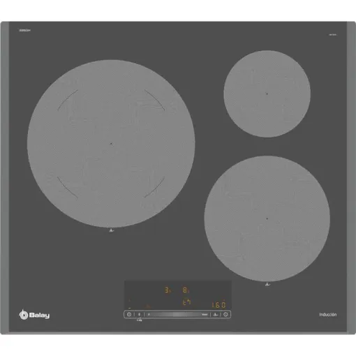 Placa de inducción de 60 cm gris antracita sin marco 3EB965AH BALAY