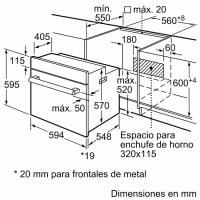 Horno con vapor hidrolítico de 60 cm acero inoxidable 3HB2030X0 BALAY