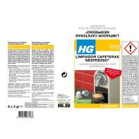 Limpiador cápsulas para cafeteras Nespresso HG, caja 6 uds