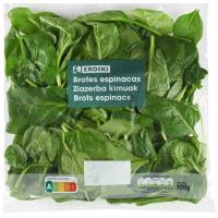 Brotes de espinaca EROSKI, bolsa 100 g