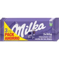 MILKA esnedun txokolatea, sorta 3x90 g