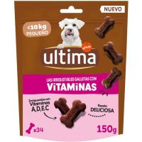 ULTIMA bitaminadun zizka-mizka galleta txikiak txakurrentzako, paketea 150 g