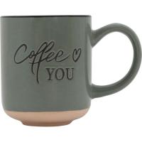 KASA kikara berdea beix oinarriarekin "Coffee you", 13x8,3x9,8 cm, 340 ml