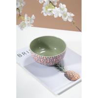 KASA bol berdea lore eta marrekin, 13,7x13,7x6,5 cm, 400 ml